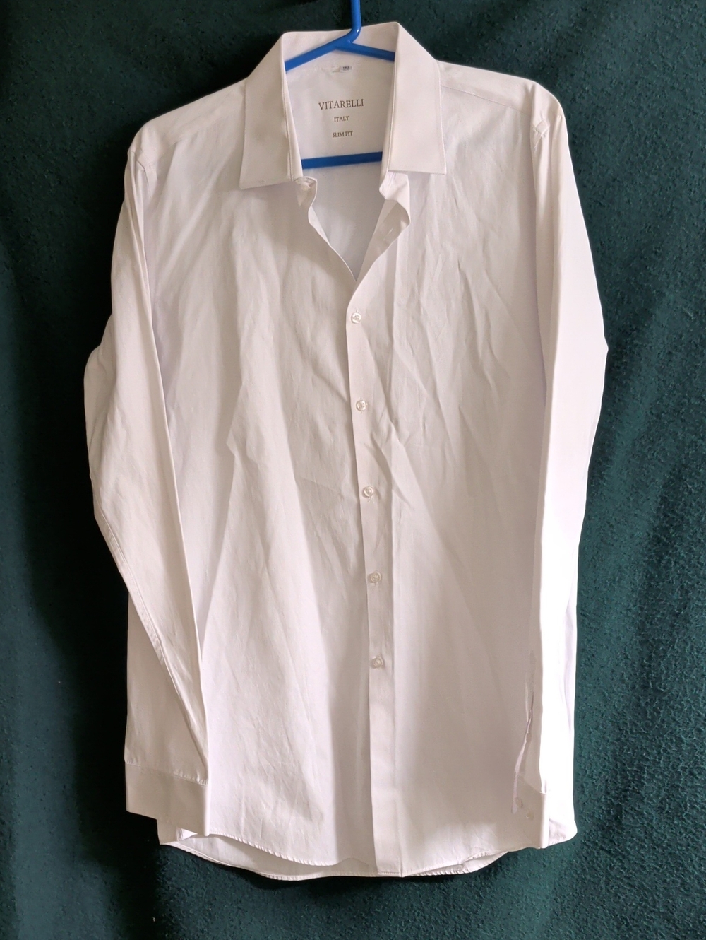 Men’s White Dress Shirt — Tailored Fit